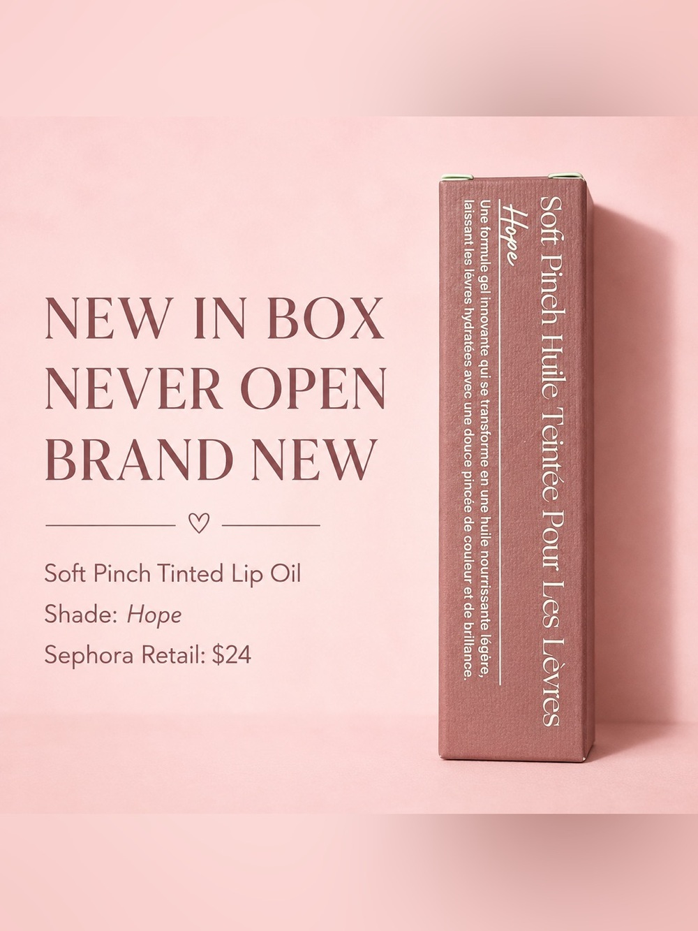 Rare Beauty Lip Oil Tint — Dusky Mauve Pink